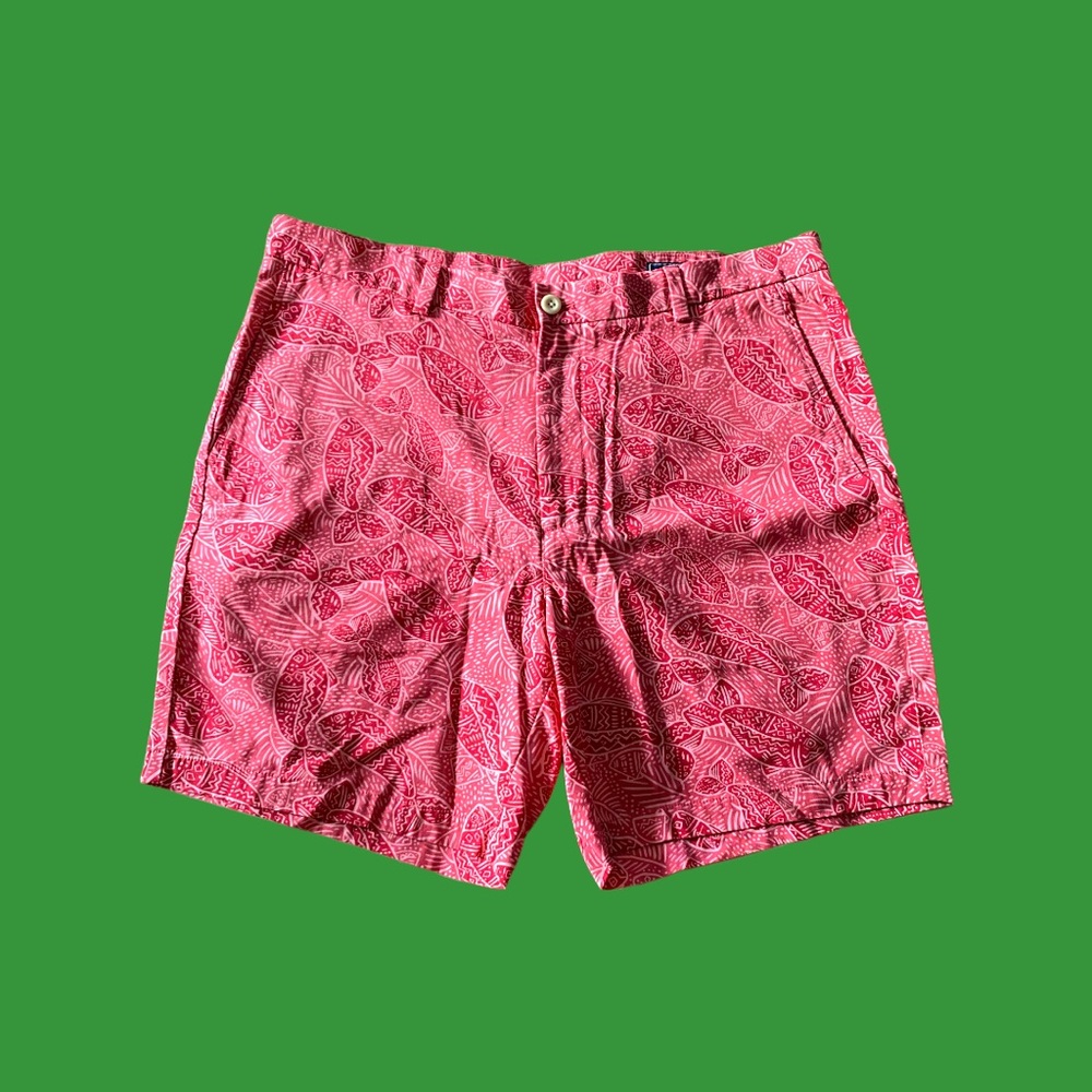 Men’s Vineyard Vines Fish Print Breaker Shorts, Size 38 - Never Worn